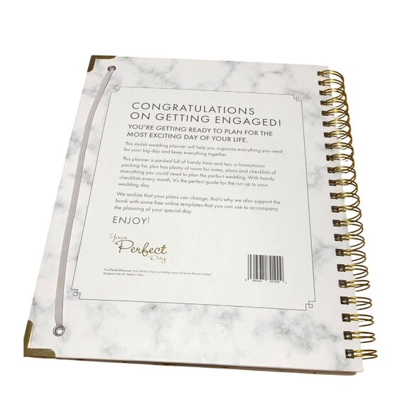 The Complete Wedding Planner With Marble & Gold Design – Spiral Bound - Picture 2 of 7